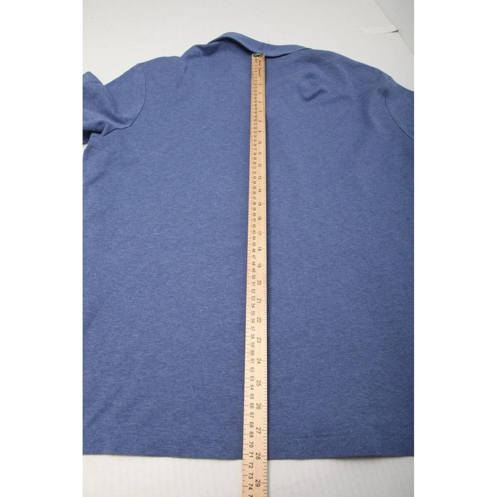 Polo Ralph Lauren Polo Shirt Mens 2XL Blue Heather Cotton Pony Logo Casual - Picture 9 of 11